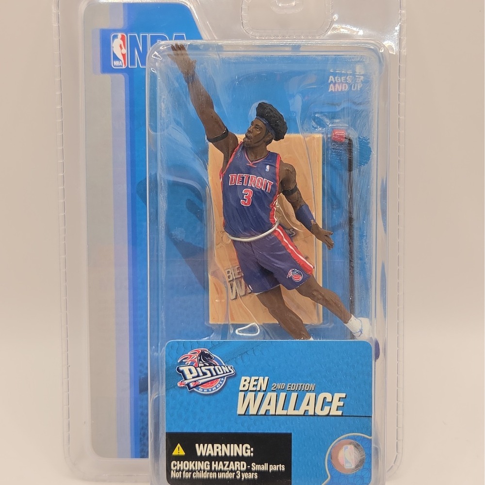 Vintage Ben Wallace Detroit Pistons 2005 NBA McFarlane Sportspicks Figurine NEW